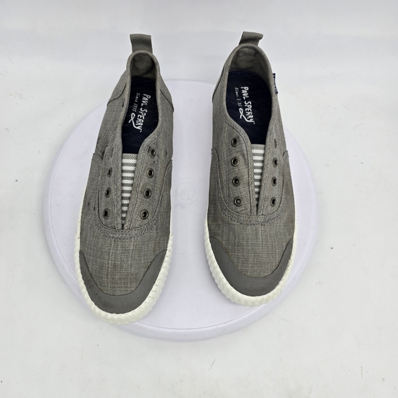Paul Sperry Shoe Women 9 M Sneakers Gray Slip-on Canvas STS99303 - Picture 6 of 8